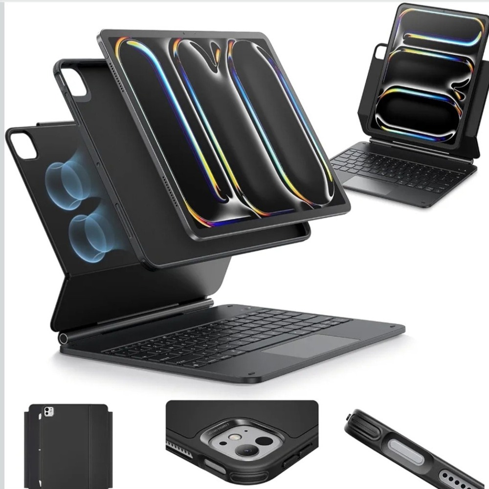 ESR iPad Pro 13" Keyboard Case Rebound 360 Series M4/M5 2024 2025 Magnetic Black
